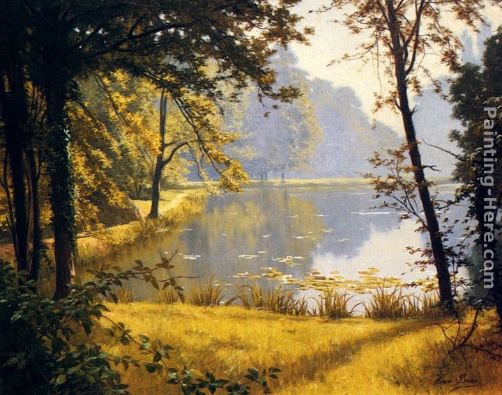 Henri Biva A Lily Pond